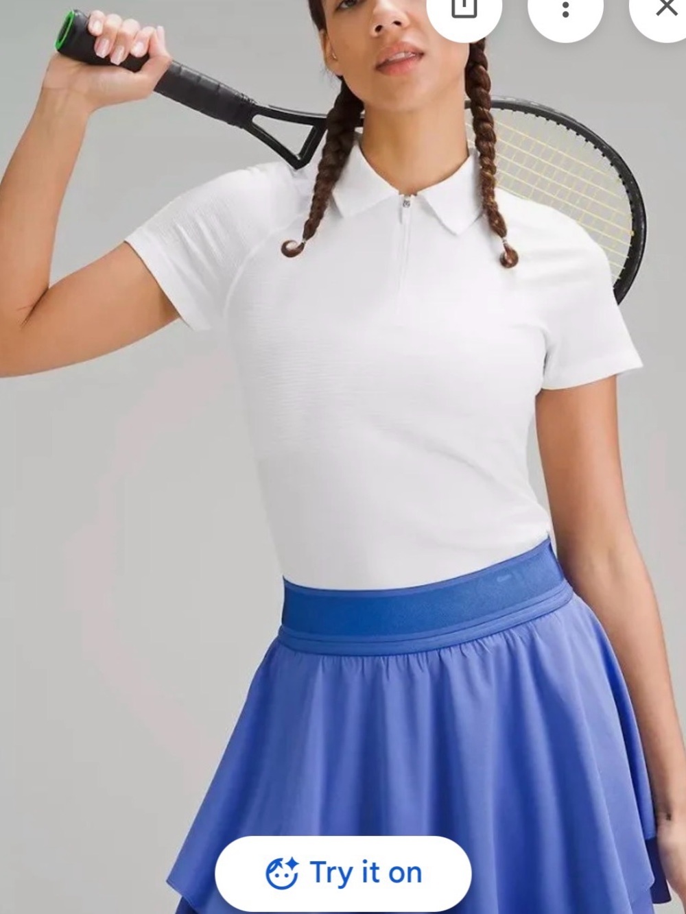 lululemon athletica white polo top